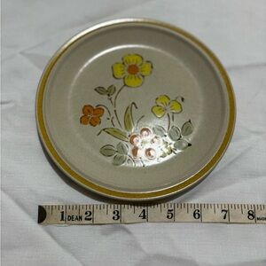 Vintage Stoneware Floral Sandwich Plate